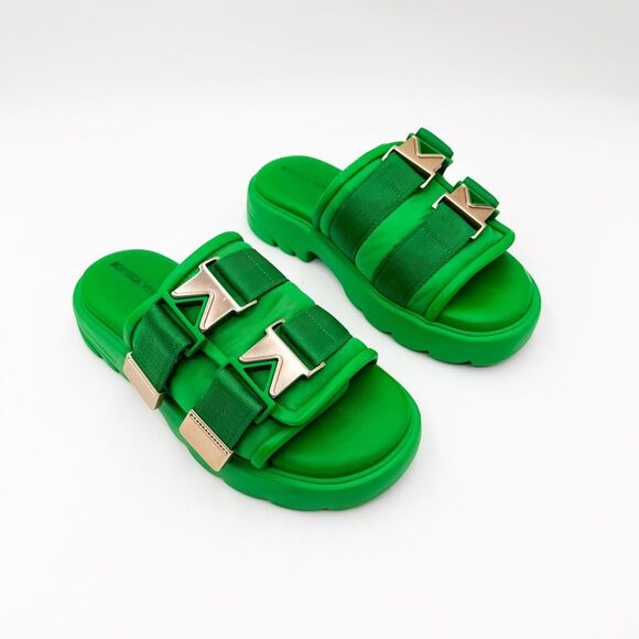 Bottega Veneta Shoes - Bottega Veneta Flash Slide Sandals Green Platform Buckle Mules EU 38 US 8